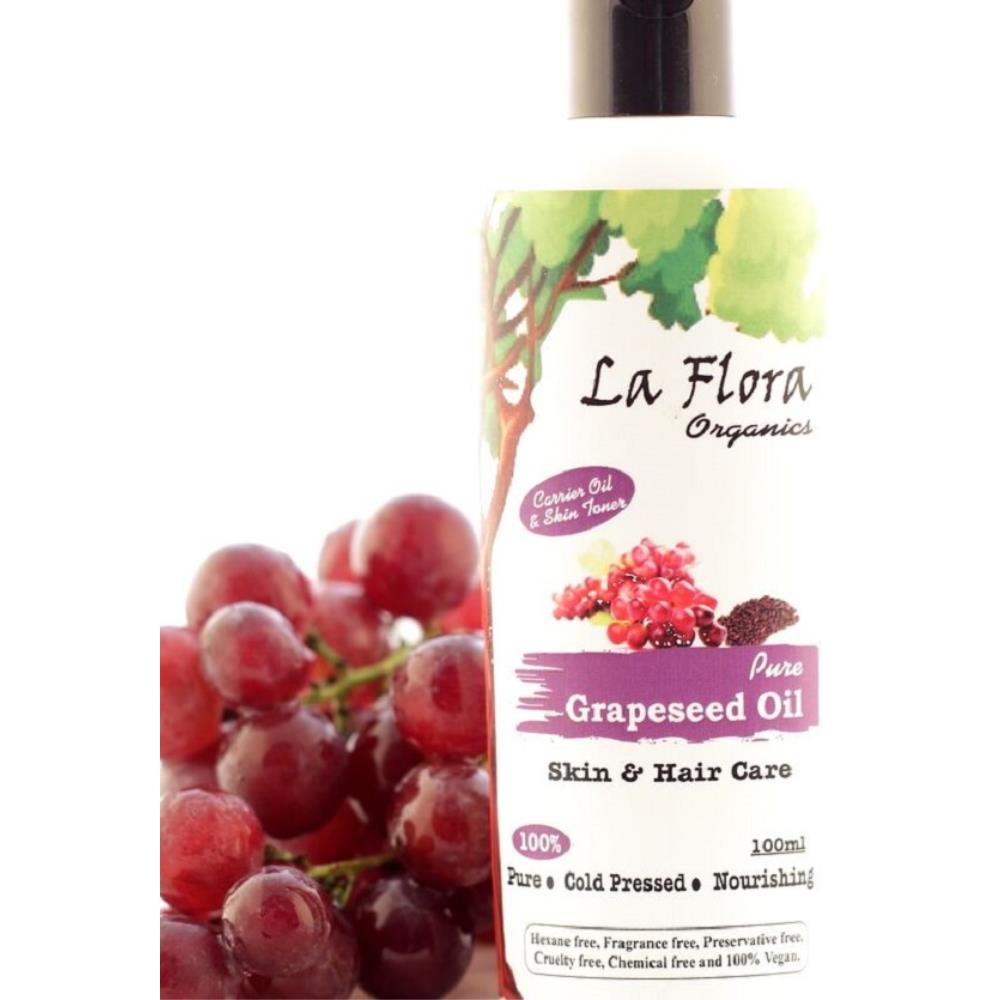 La Flora Organics Pure Cold Pressed Grapeseed Oil (100ml)