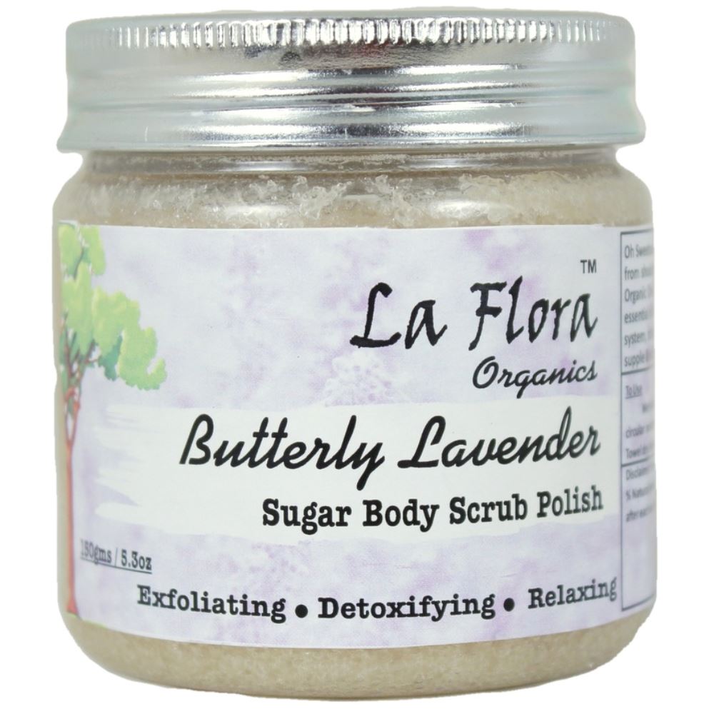 La Flora Organics Lush Lavender Organic Sugar Body Scrub (150g)