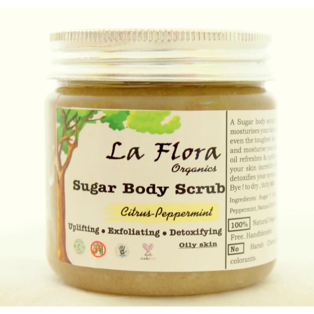 La Flora Organics Citrus & Mint Organic Sugar Body Scrub (250g)