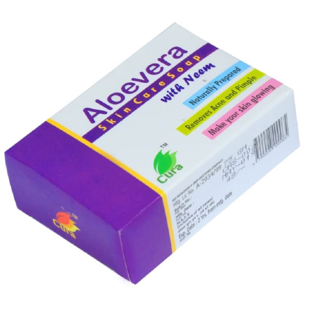 Cura Aloevera Neem Soap (75g)