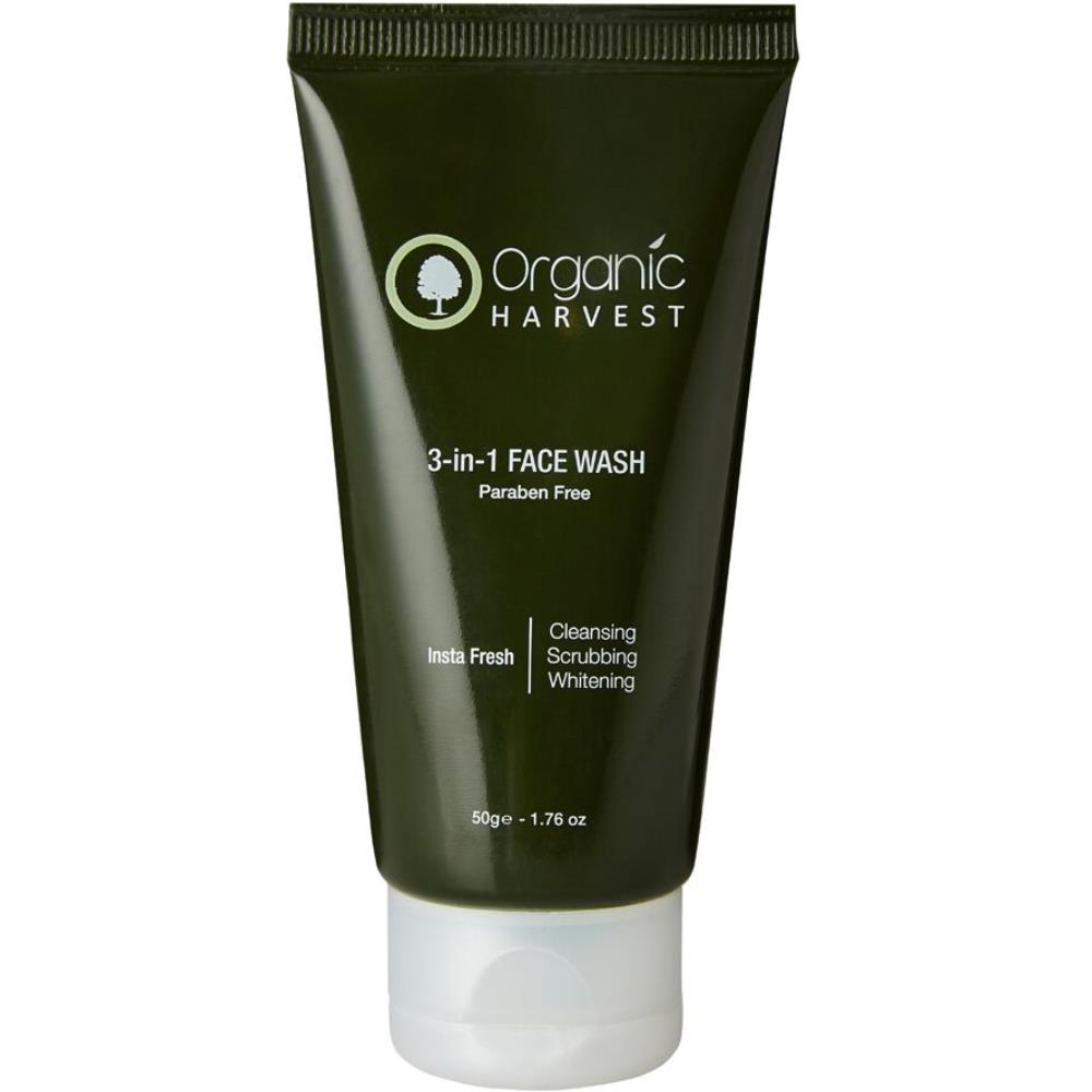 Organic Harvest 3-In-1 Face Wash (Paraben Free) (50g)