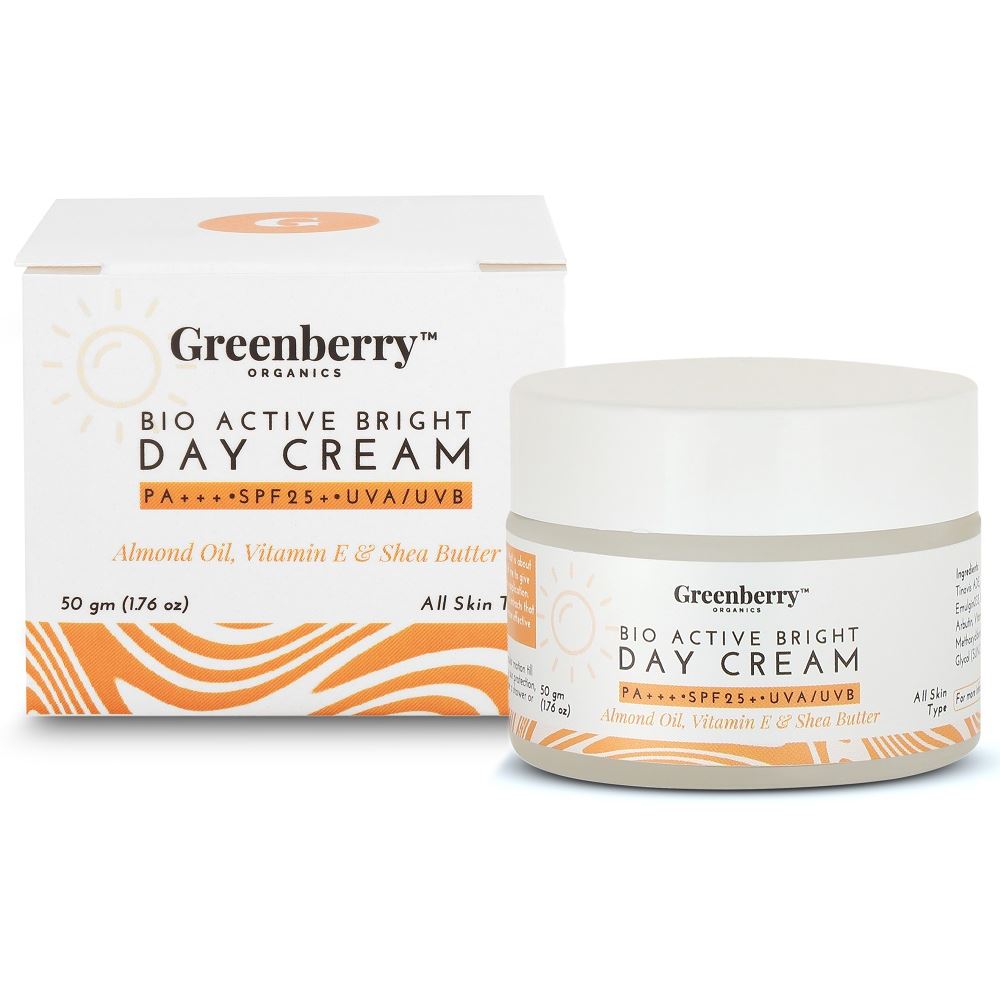Greenberry Organics Bio Active Bright Day Cream with SPF 25+ (50g)