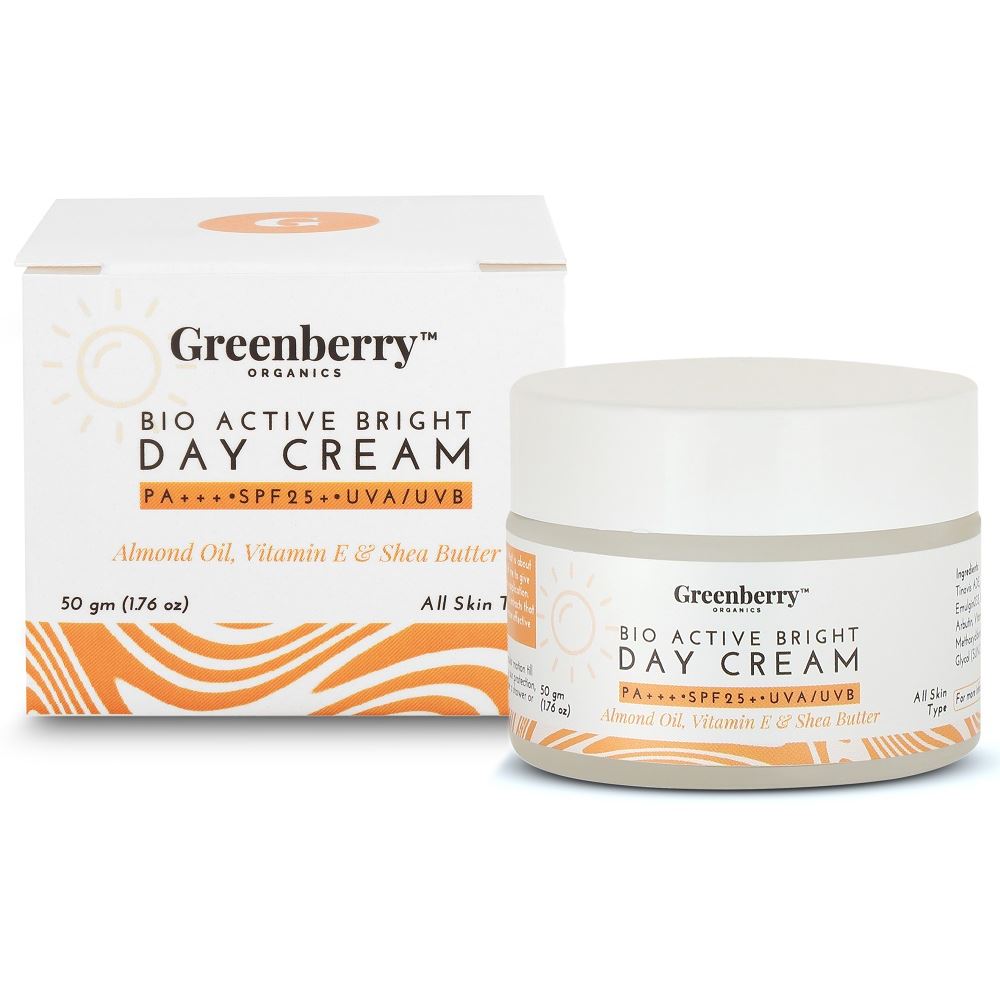 Greenberry Organics Bio Active Bright Day Cream with SPF 25+ (50g) Greenberry Organics Bio Active Bright Day Cream with SPF 25+ (50g)