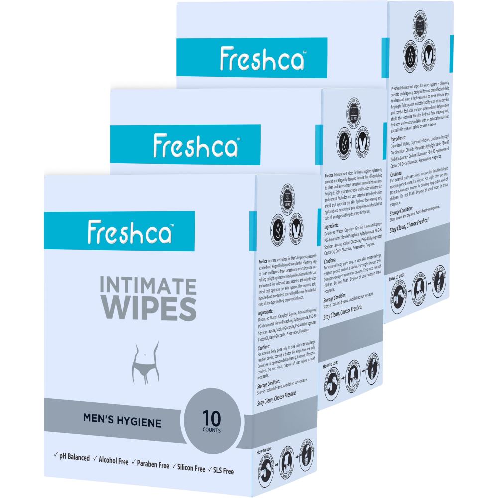 Freshca Intimate Men's Wet Wipes (30pcs)