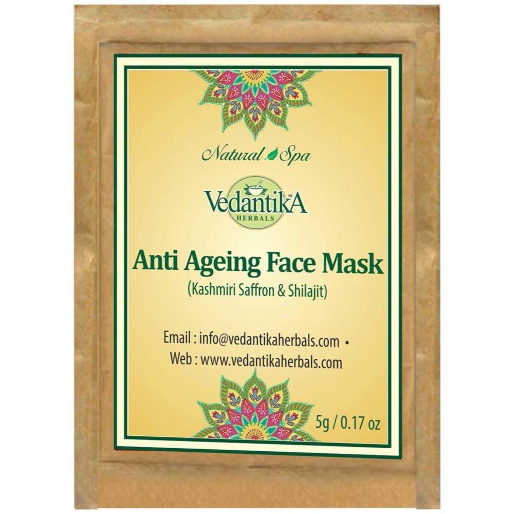 Vedantika Herbals Anti Ageing Face Mask with Saffron & Shilajit Trial Pack (5g) Vedantika Herbals Anti Ageing Face Mask with Saffron & Shilajit Trial Pack (5g)