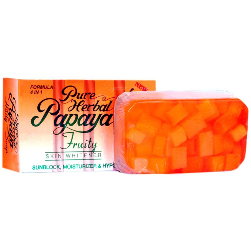 Pure Herbal Papaya Fruity Skin Whitening Soap (135g) Pure Herbal Papaya Fruity Skin Whitening Soap (135g)