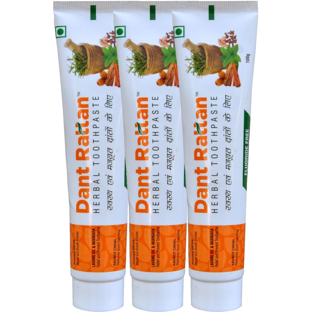 Rajni Herbals Dant Rattan Herbal Toothpaste (100g, Pack of 3)