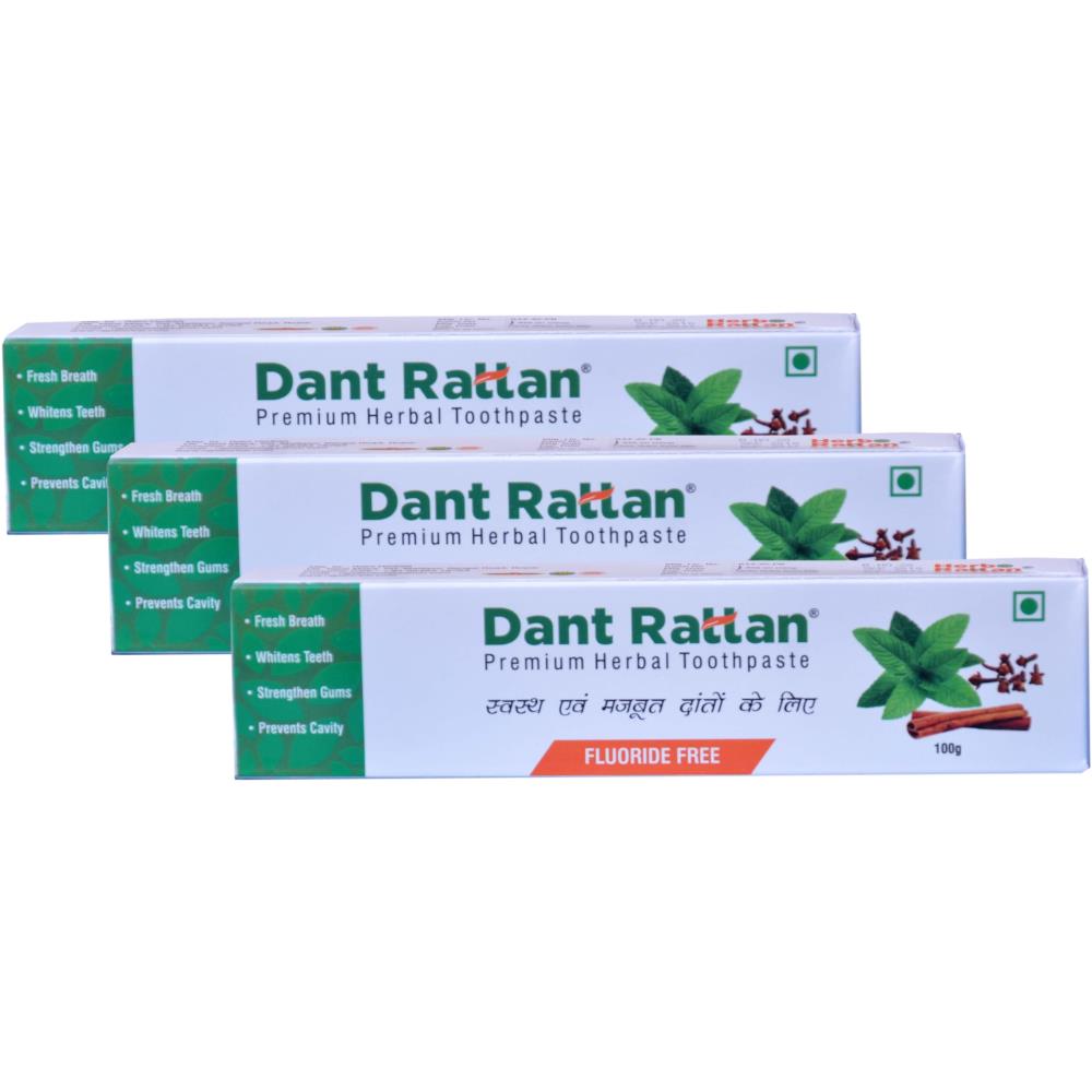 Rajni Herbals Dant Rattan Premium Toothpaste (100g, Pack of 3)