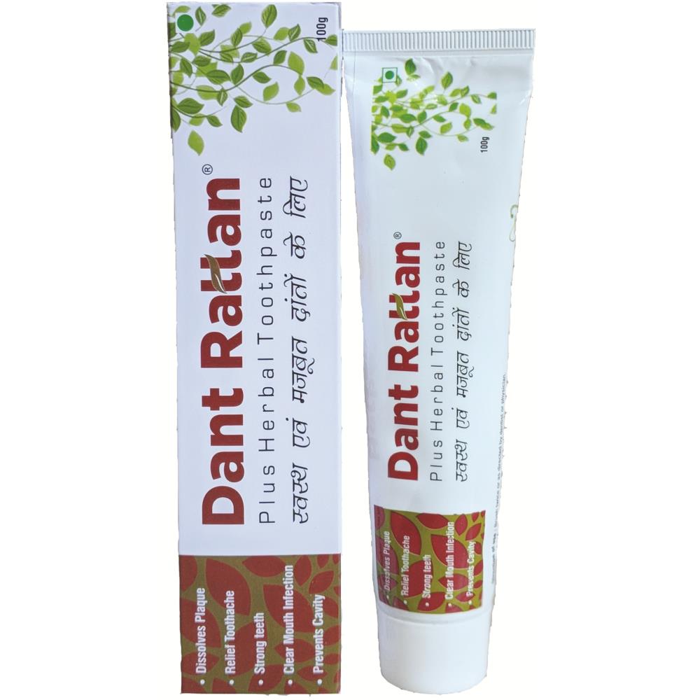 Rajni Herbals Dant Rattan Herbal Plus Toothpaste (100g, Pack of 2)