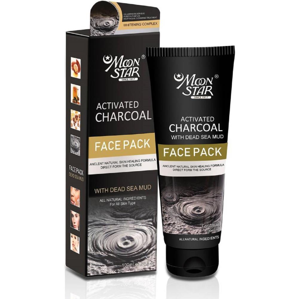Moonstar Activated Charcoal Face Pack (100ml)