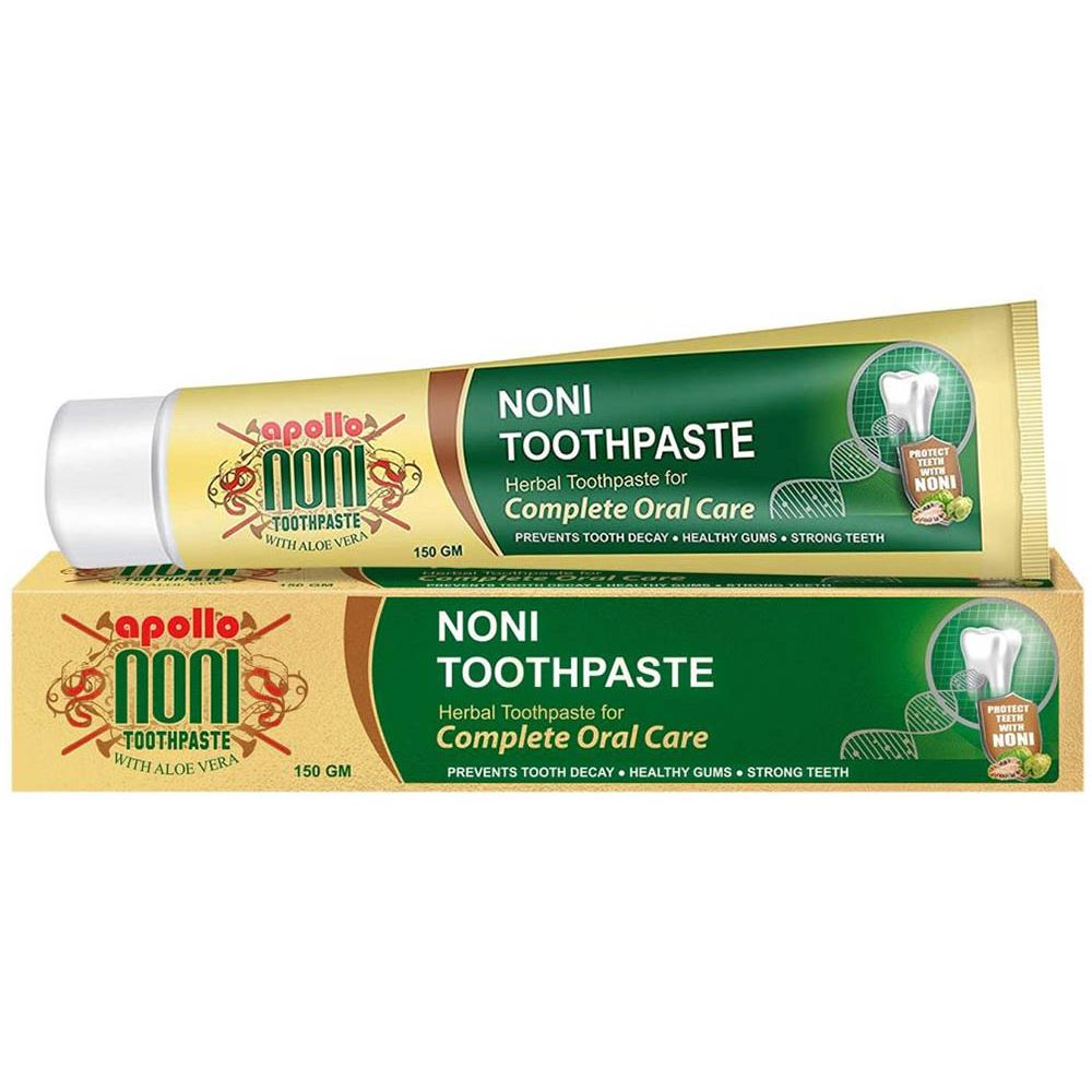 Apollo Noni Toothpaste with Aloevera (150g, Pack of 4)