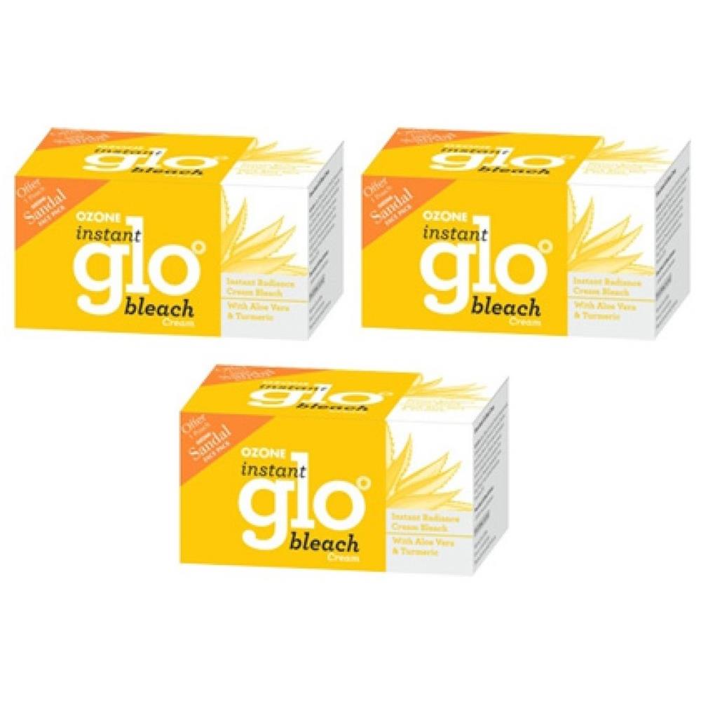 Ozone Instant Glo Bleach Cream (50g, Pack of 3)