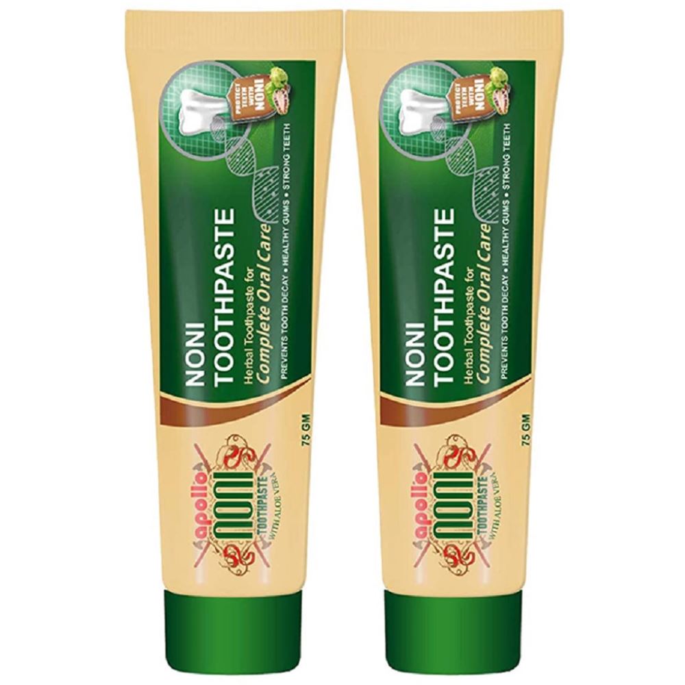 Apollo Noni Toothpaste with Aloevera (75g, Pack of 2) Apollo Noni Toothpaste with Aloevera (75g, Pack of 2)