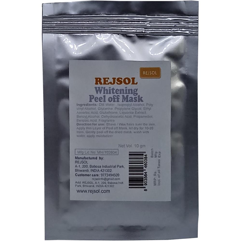 Rejsol Whitening Peel Off Mask (10g, Pack of 10)