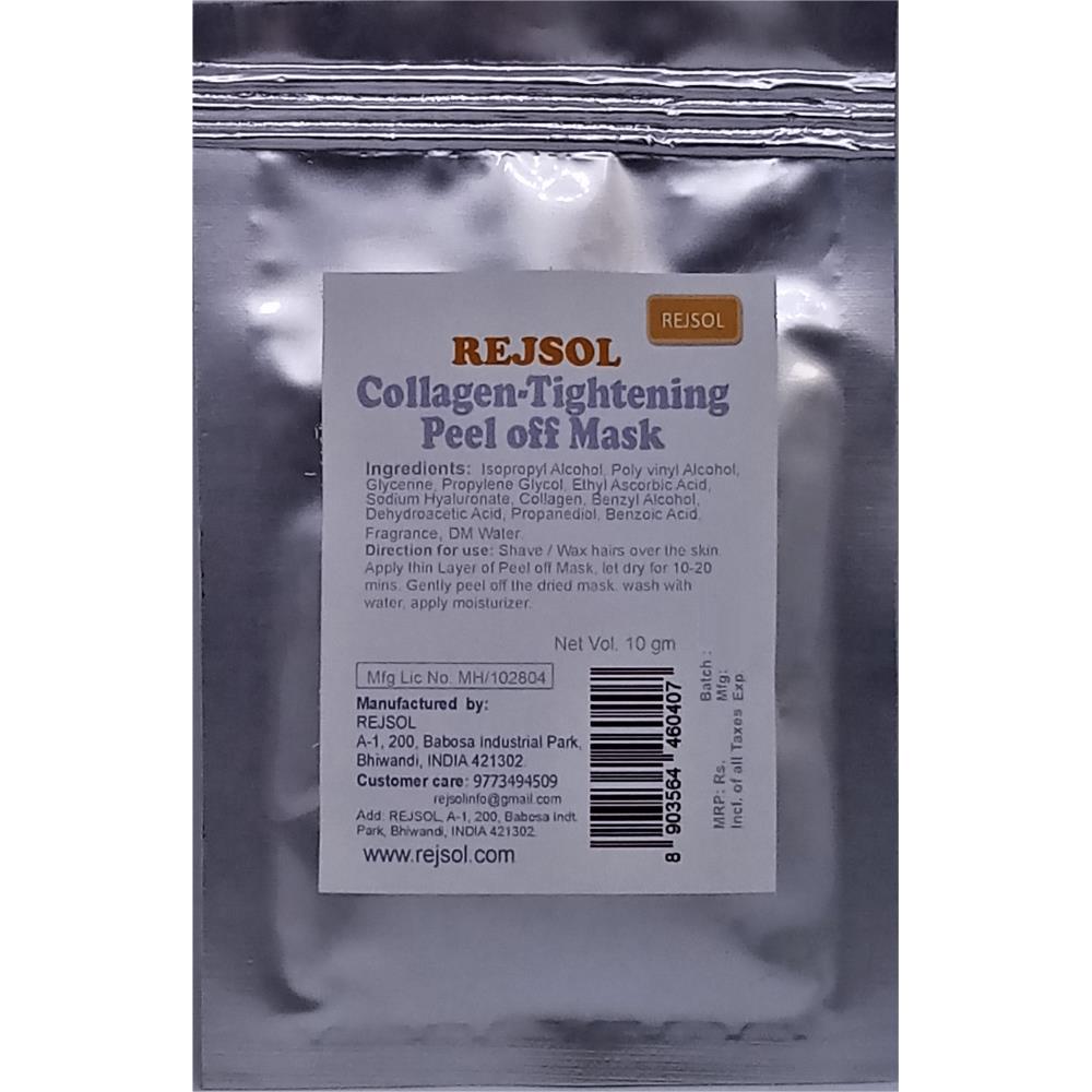 Rejsol Collagen -Tightening Peel Off Mask (10g, Pack of 10)