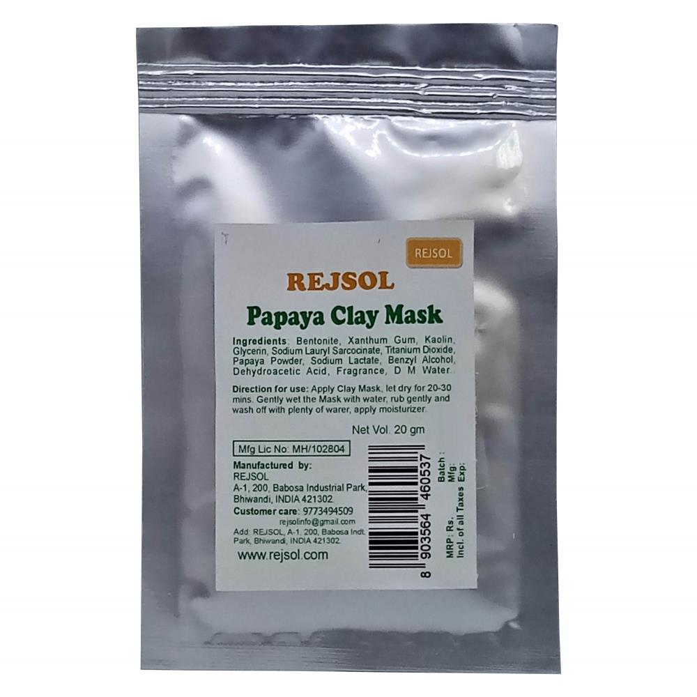 Rejsol Papaya Clay Mask (20g, Pack of 10)