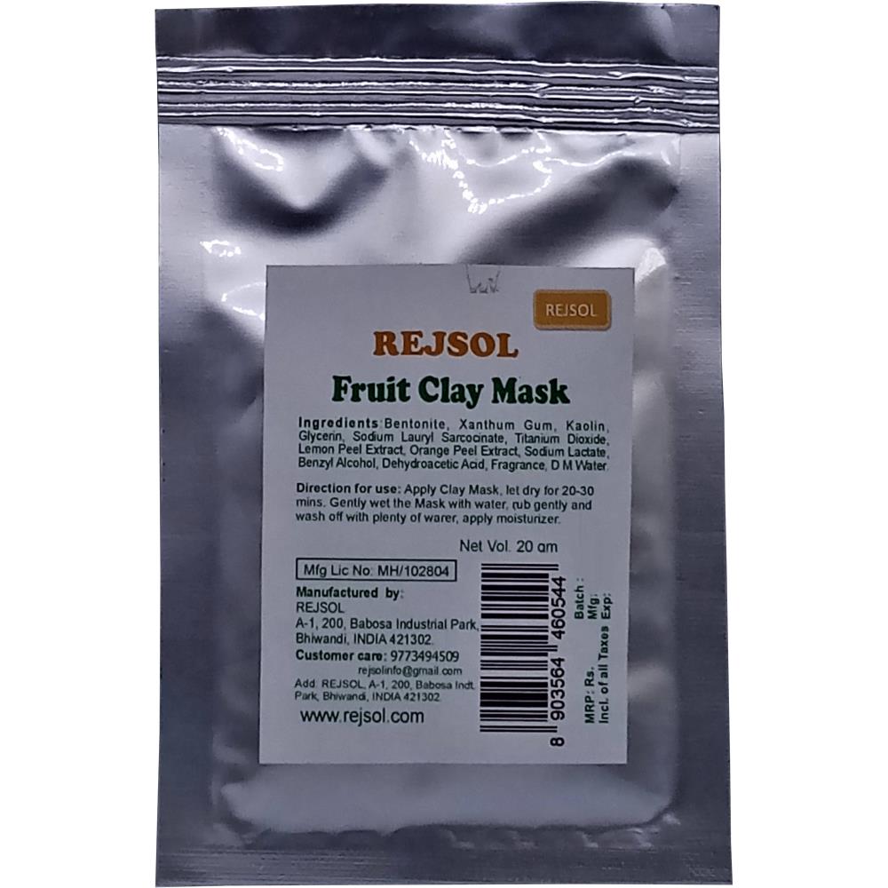 Rejsol Fruit Clay Mask (20g, Pack of 10)