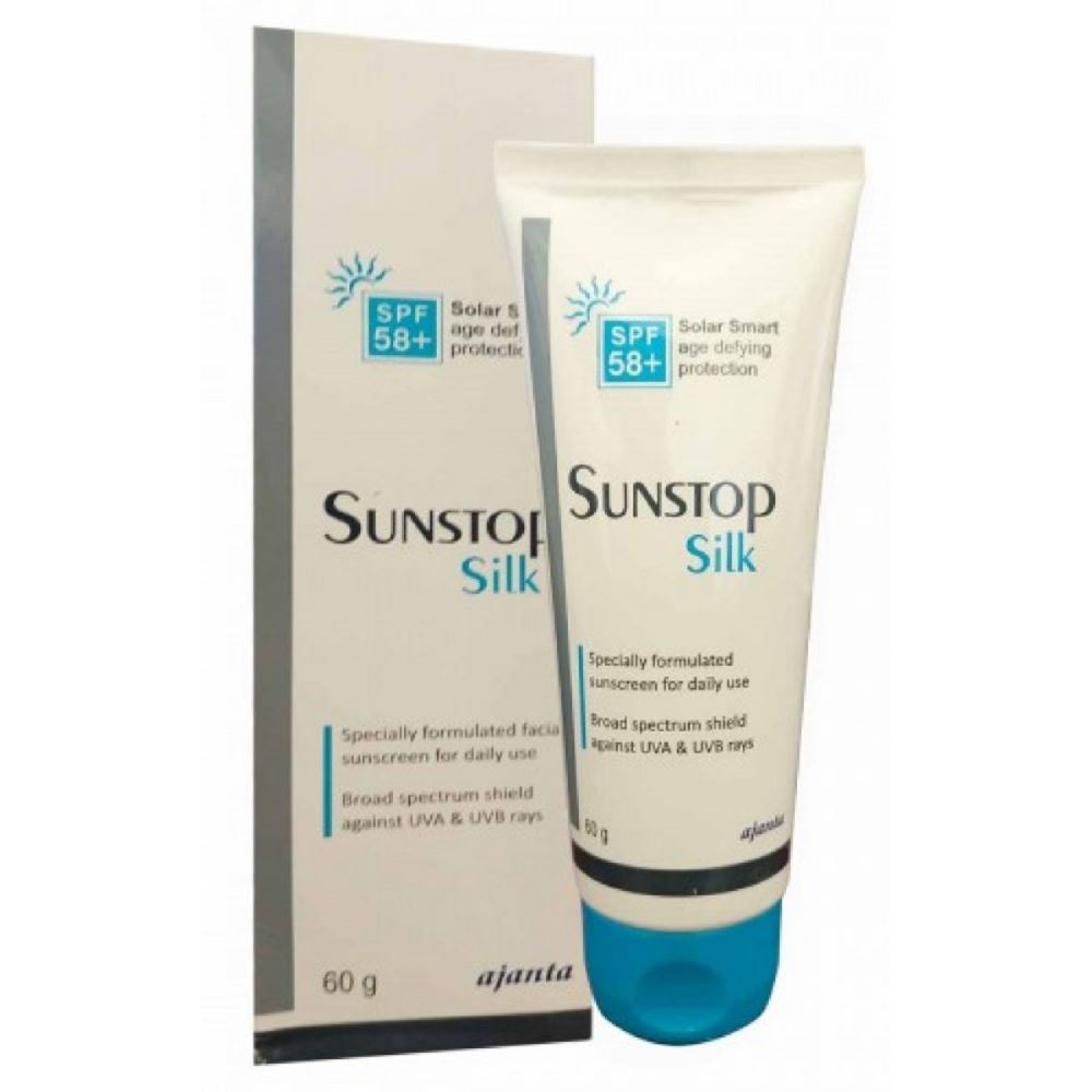 Ajanta Pharma Sunstop Silk Sunscreen Cream SPF 58 (60g)