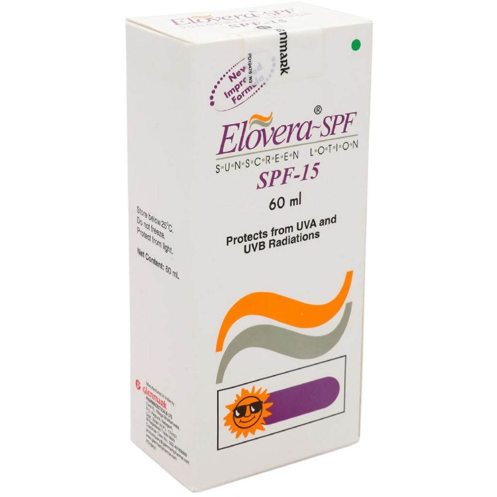 Glenmark Pharma Elovera SPF Sunscreen Lotion (60ml)