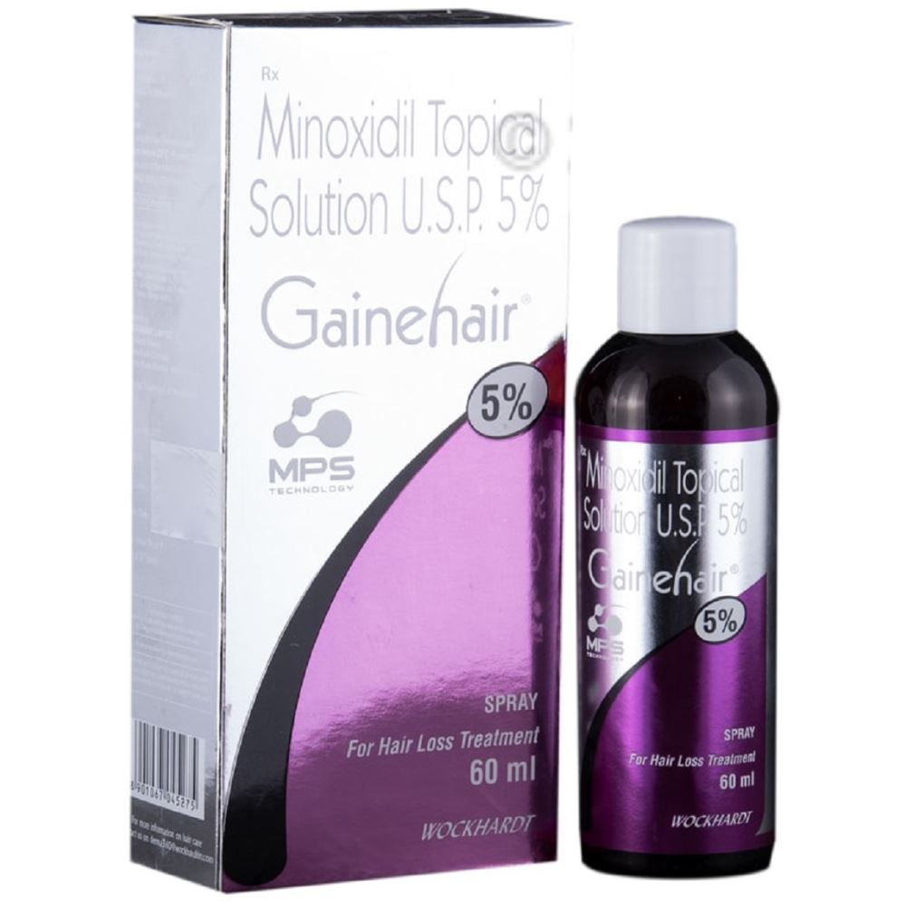 Wockhardt Ltd Gainehair Spray/Solution (5%w/v) (60ml) Wockhardt Ltd Gainehair Spray/Solution (5%w/v) (60ml)