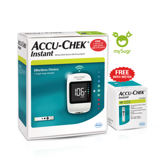 Accu Chek Instant Blood Glucose Meter With 10 Test Strip Accu Chek Instant Blood Glucose Meter With 10 Test Strip