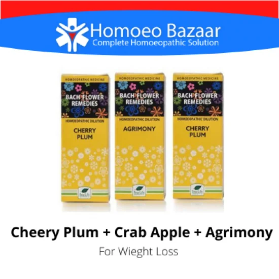 Bach Flower Remedies For Weight Loss (Cheery Plum + Crab Apple + Agrimony)