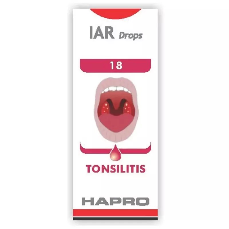 Hapro IAR (Insta Action Range Drops) DROP NO - 18 Tonsilitis (30ml)