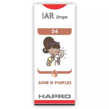 Hapro IAR (Insta Action Range Drops) DROP NO - 24 Acne-N-Pimples (30ml)
