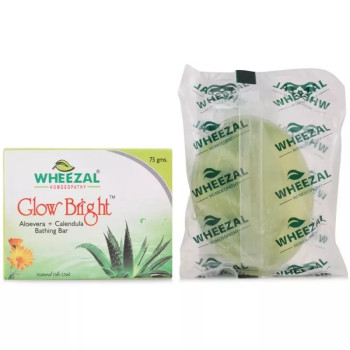 Wheezal Glow Bright Aloevera+ Calendula Bathing Bar (75g)