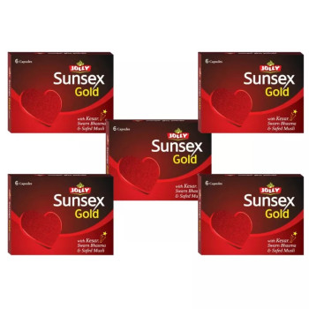 Jolly Sunsex Gold Capsules (6cap, Pack of 5)