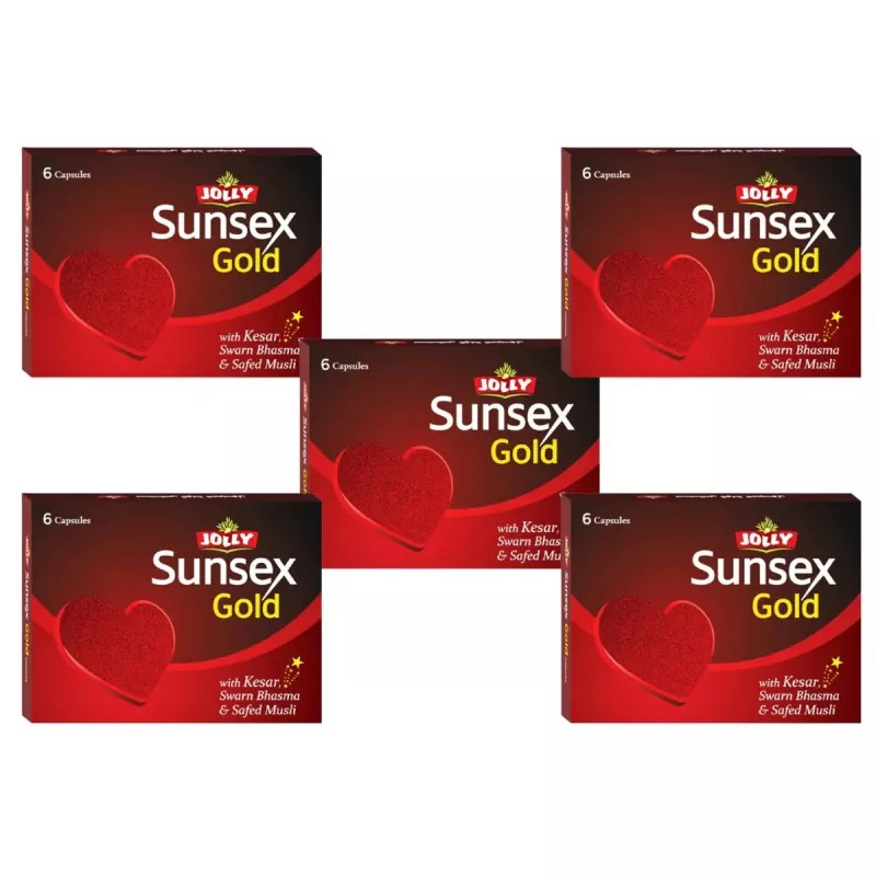 Jolly Sunsex Gold Capsules (6cap, Pack of 5)