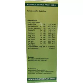 Dr Wellmans Kof Nac Syrup (500ml)