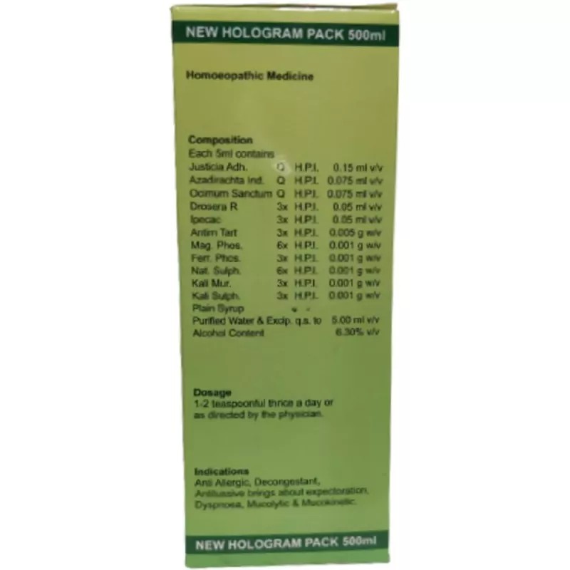 Dr Wellmans Kof Nac Syrup (500ml)