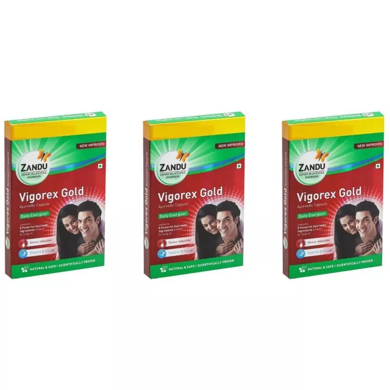 Zandu Vigorex Gold Capsules (10caps, Pack of 3)