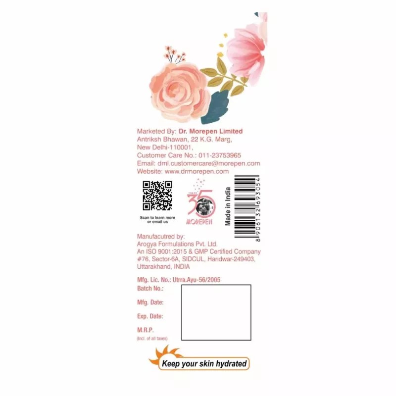 Dr Morepen Pure & Natural Rose Water (120ml)
