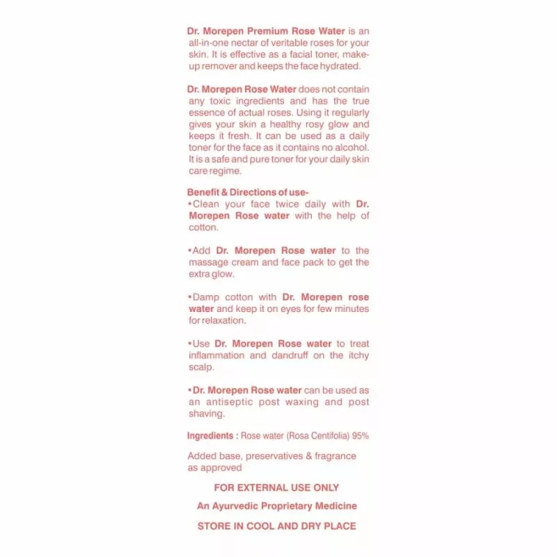Dr Morepen Pure & Natural Rose Water (120ml)