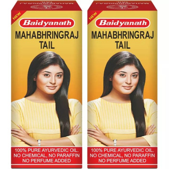 Baidyanath Ayurved Mahabhringraj Ayurvedic Hair Oil (200ml, Pack of 2)