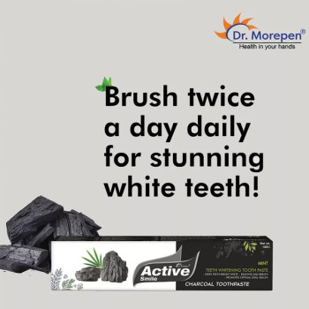 Dr Morepen Active Smile Charcoal Toothpaste (100g, Pack of 3)