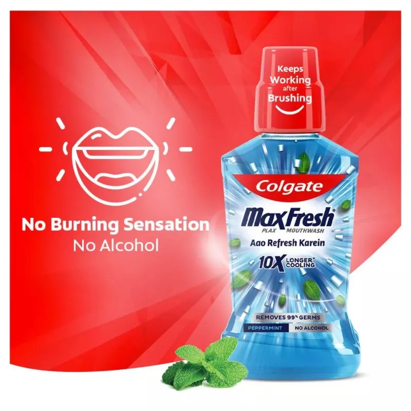Colgate Plax Fresh Mint Splash Alcohol Free Mouth Wash (250ml)