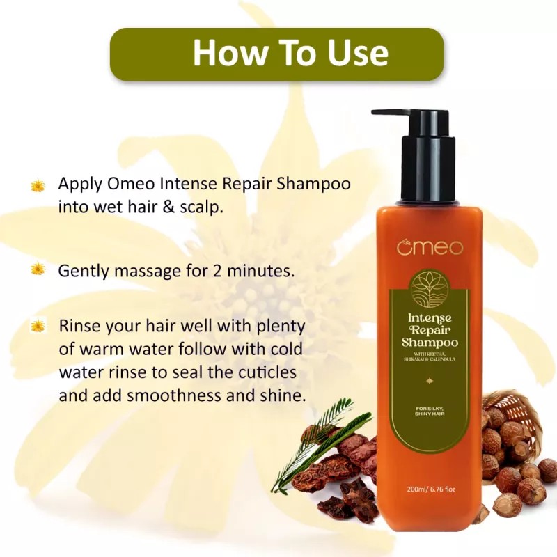 Omeo Intense Repair Shampoo (200ml, Pack of 2)