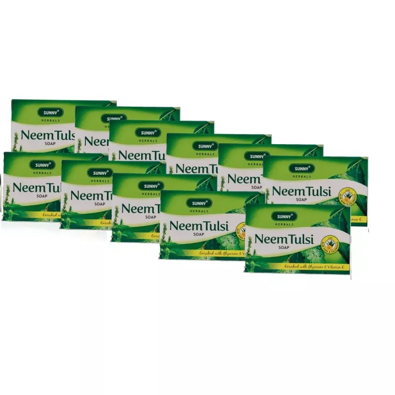 Bakson Sunny Neem Tulsi Soap (75g, Pack of 10)