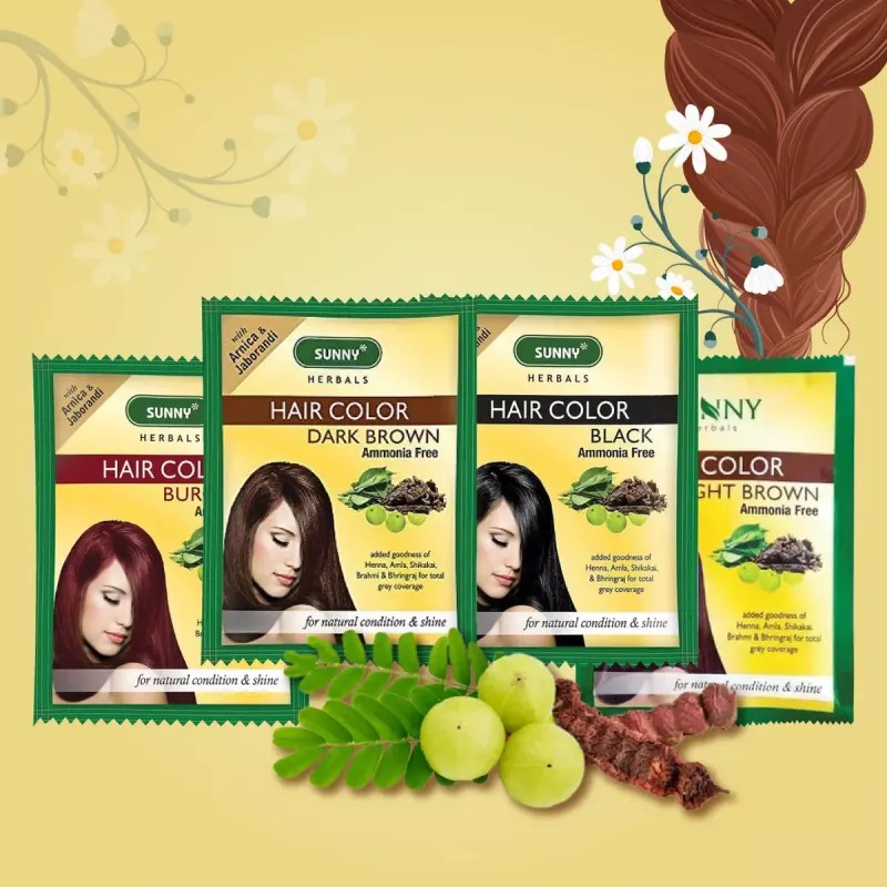 Bakson Sunny Hair Color (Dark Brown) (20g, Pack of 10)