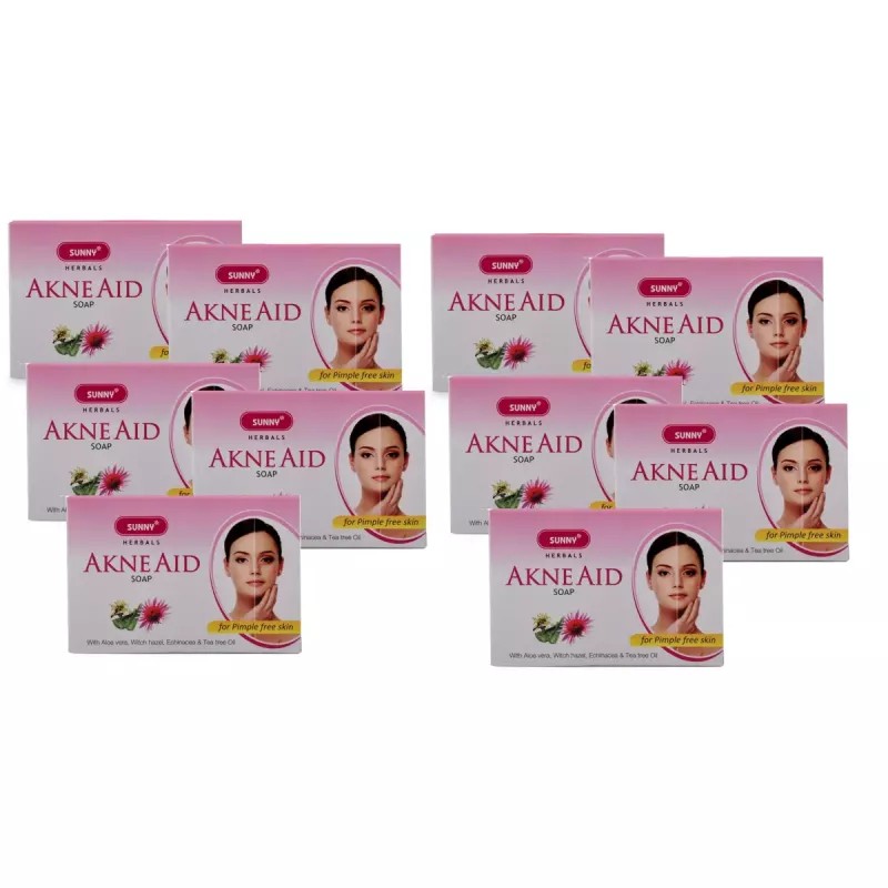 Bakson Sunny Akne Aid Soap (75g, Pack of 10)