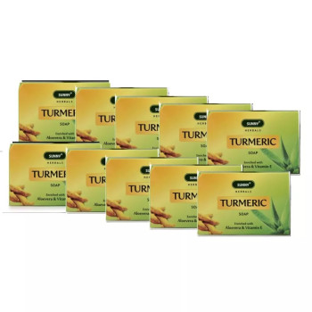 Bakson Sunny Turmeric Soap (75g, Pack of 10)