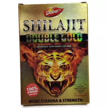 Dabur Shilajit Double Gold (10caps, Pack of 2)