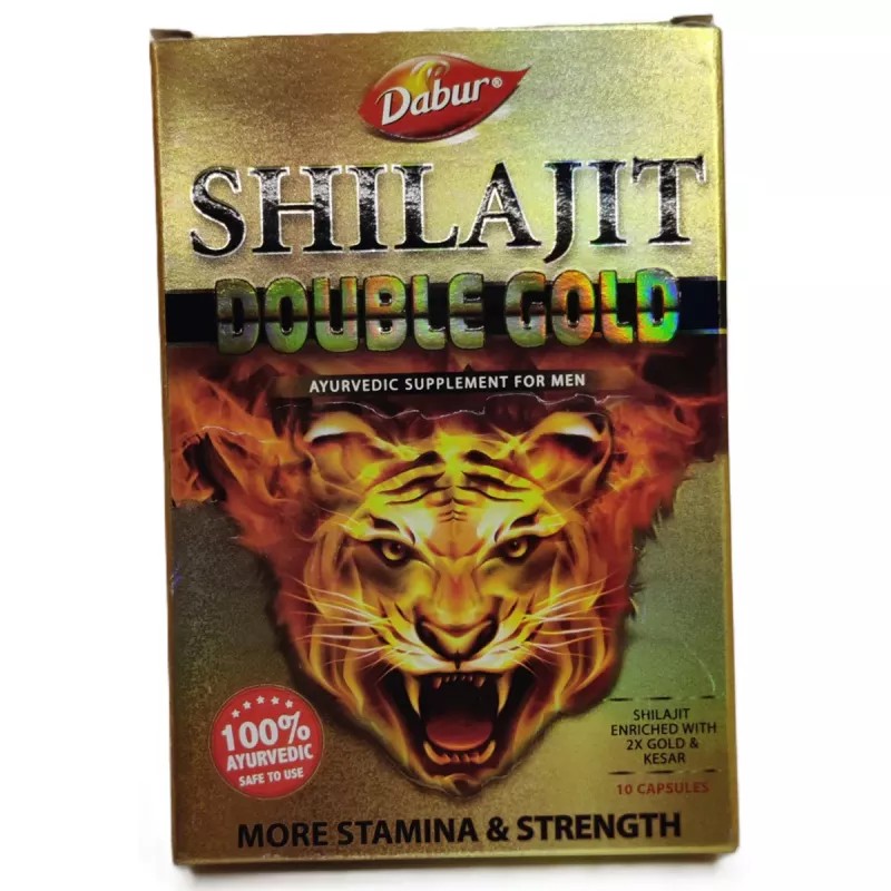 Dabur Shilajit Double Gold (10caps, Pack of 2)