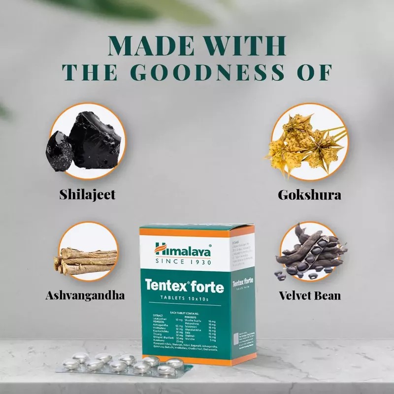 Himalaya Tentex Forte Tablet (10tab, Pack of 10)