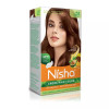 Nisha Creme Hair Color 4.0 Natural Brown (Developer 60ml + Colorant Tube 60gm + Conditioner 6ml + Glove) (1Pack)