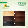 Nisha Creme Hair Color 4.0 Natural Brown (Developer 60ml + Colorant Tube 60gm + Conditioner 6ml + Glove) (1Pack)