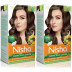 Nisha Creme Hair Color 3.0 Dark Brown (Developer 60ml + Colorant Tube 60gm + Conditioner 6ml + Glove) (1Pack, Pack of 2)